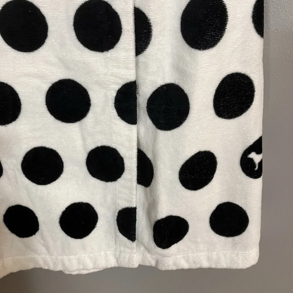 Victoria's Secret PINK Polka Dot Plush Spa Bath Wrap Towel Cover Up Smiley Face